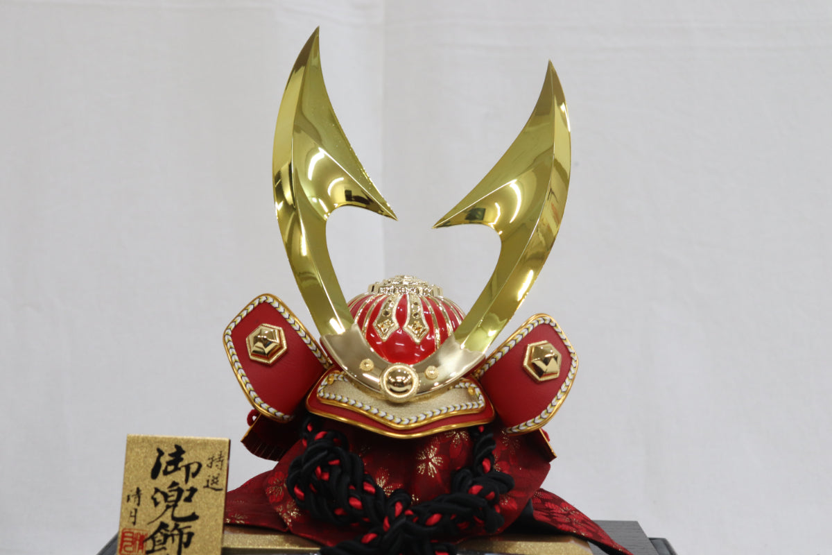 兜平飾り五月人形ケースセット (33cmx27cmx43cm)【送料無料】