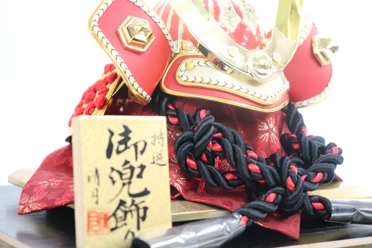 兜平飾り五月人形ケースセット (33cmx27cmx43cm)【送料無料】