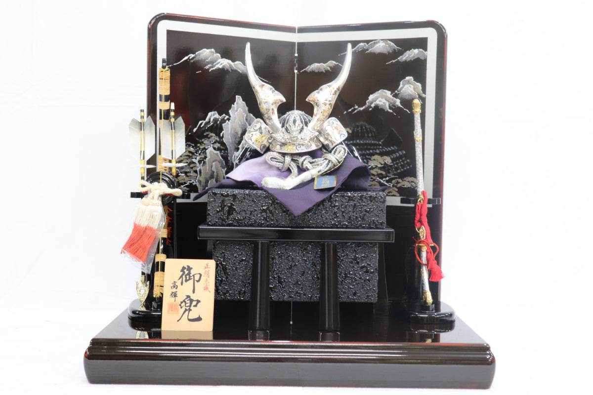 兜平飾り五月人形セット (54cmx41cmx55cm)【送料無料】