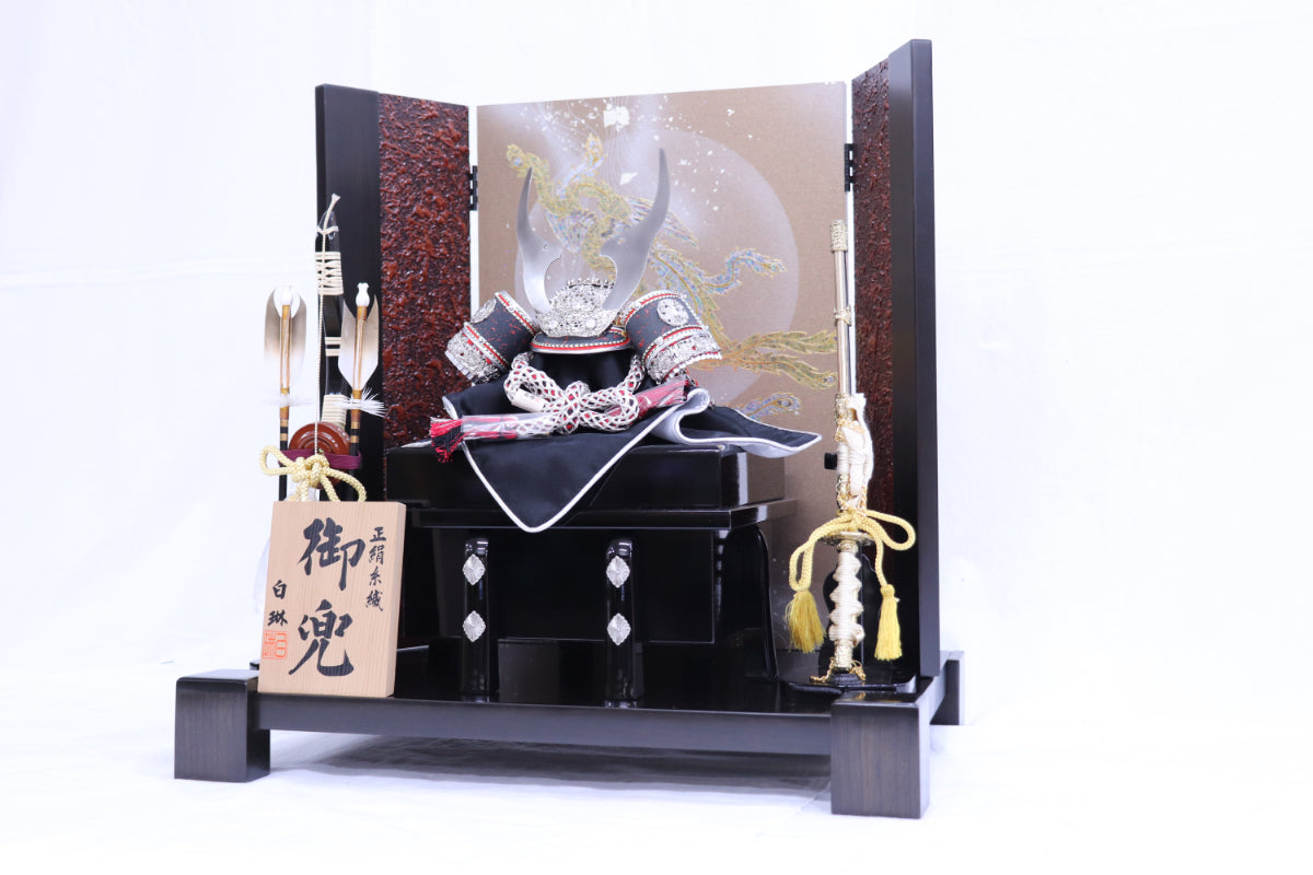 兜平飾り五月人形セット (50cmx33cmx51cm)【送料無料】