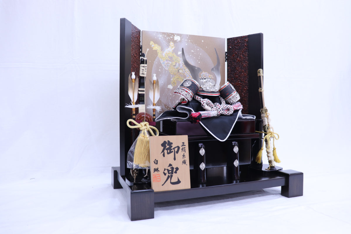 兜平飾り五月人形セット (50cmx33cmx51cm)【送料無料】