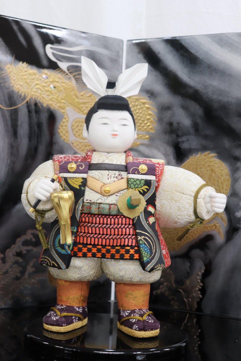 木目込み人形鎧平飾りセット (50cmx38cmx46cm)【送料無料】