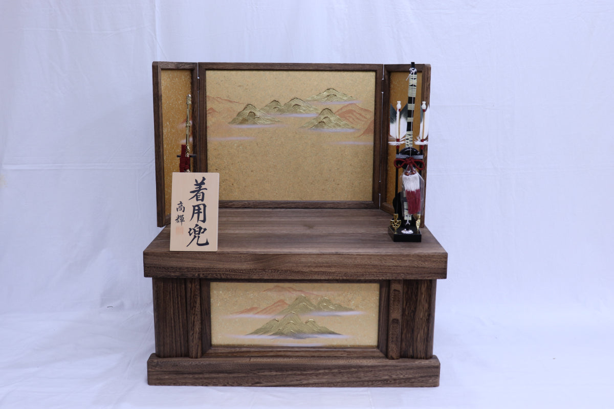 着用兜平飾り五月人形セット (65cmx50cmx83cm)【送料無料】
