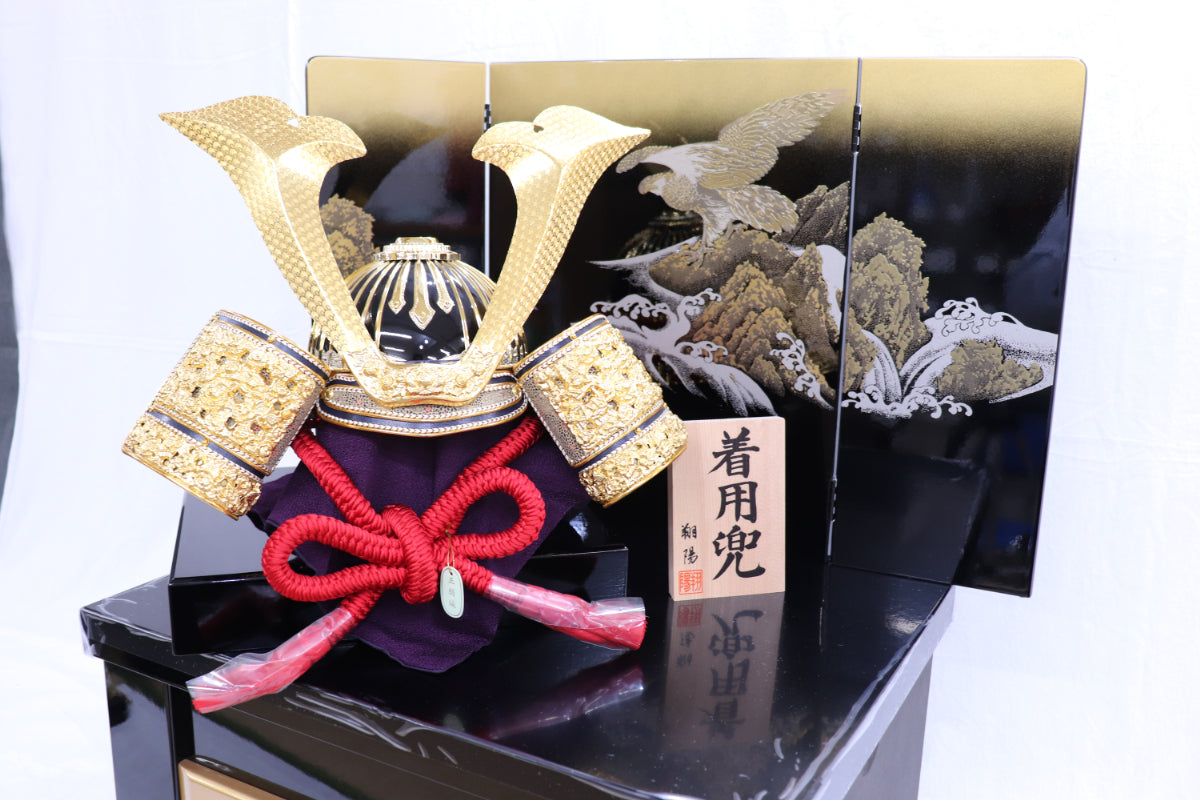 着用兜平飾り五月人形セット (60cmx45cmx78cm)【送料無料】