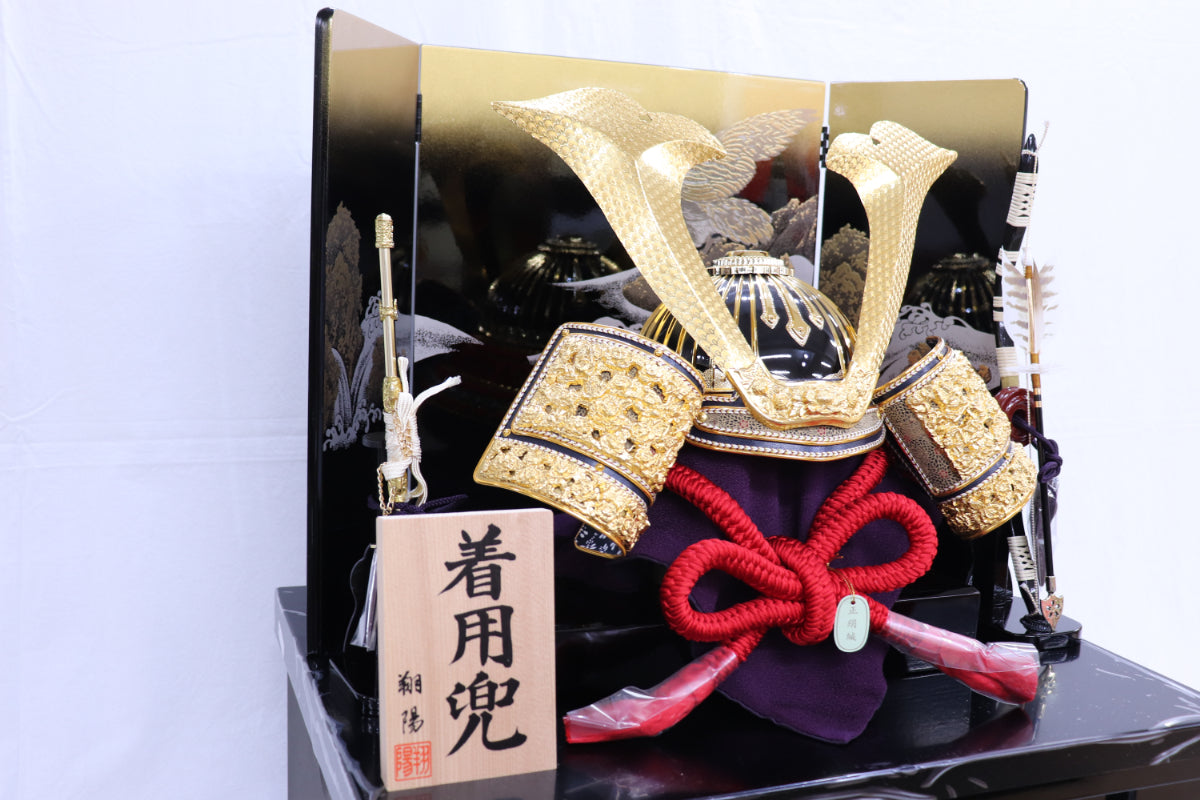 着用兜平飾り五月人形セット (60cmx45cmx78cm)【送料無料】