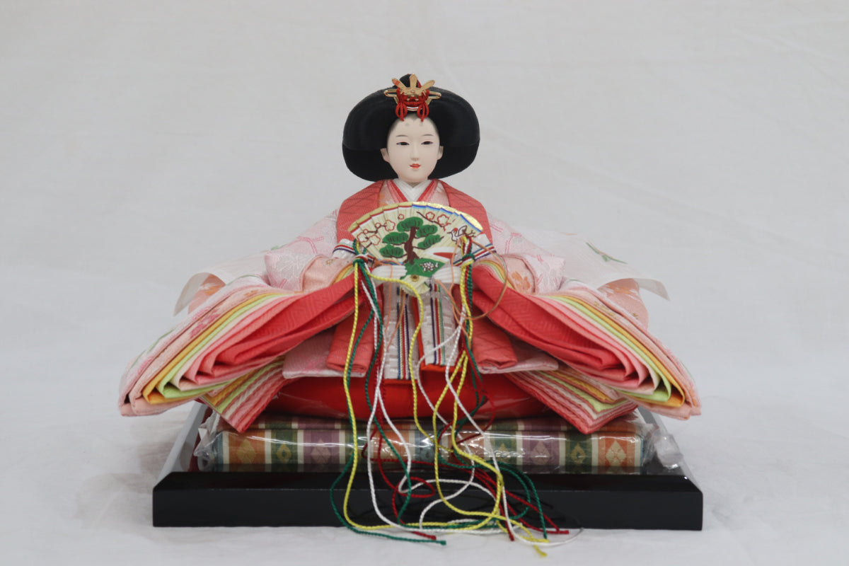 親王飾り雛人形セット(65cmx38cmx36cm)