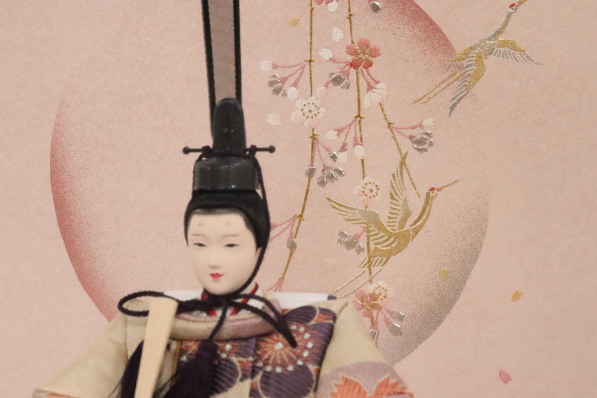 親王飾り雛人形セット (50cmx29cmx26cm)