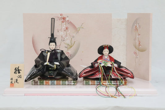 親王飾り雛人形セット (50cmx29cmx26cm)