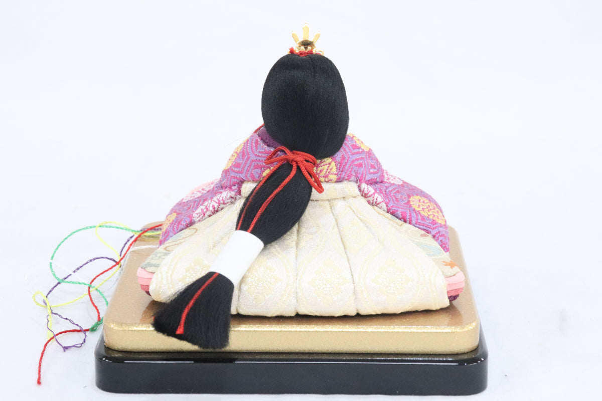 木目込み　親王飾り雛人形セット(38cmx23cmx21cm)