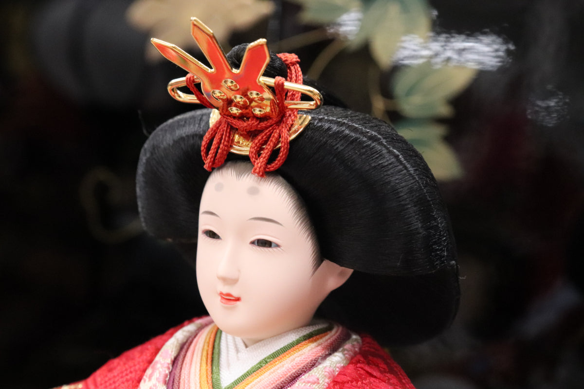 親王飾り雛人形セット (50cmx30cmx28cm)