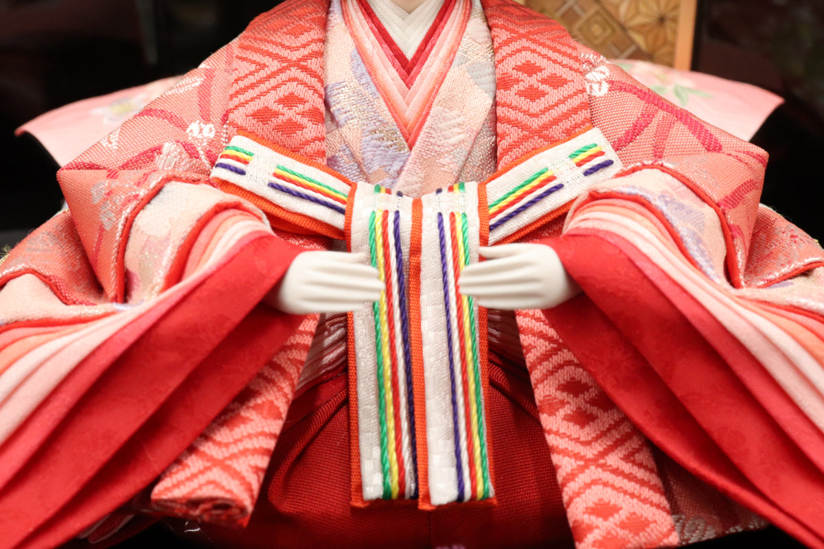 親王飾り雛人形セット(60cmx31cmx40cm)