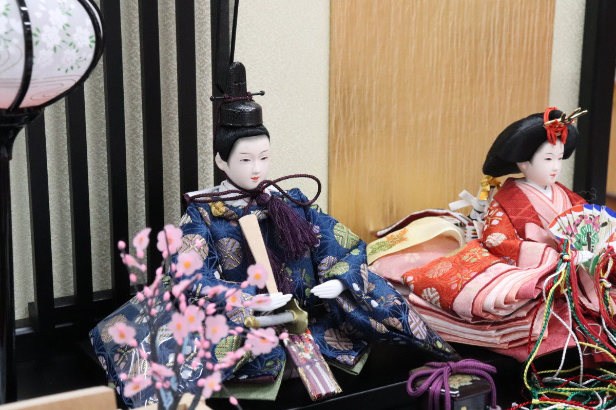 親王飾り雛人形セット(55cmx27cmx30cm)