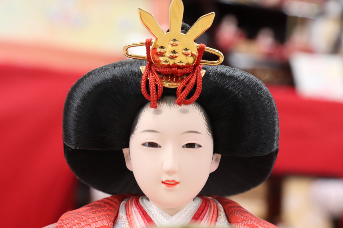 収納五人飾り雛人形セット(60cmx58cmx68cm)
