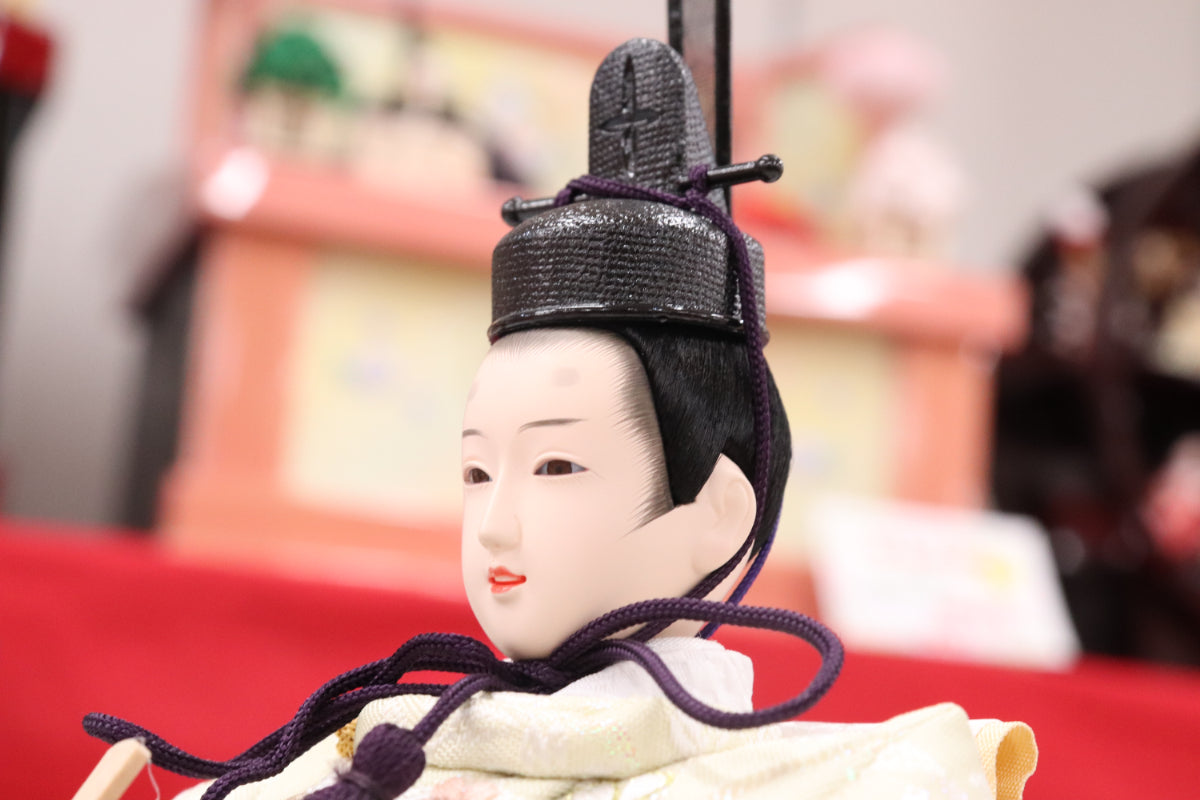 収納五人飾り雛人形セット(60cmx58cmx68cm)