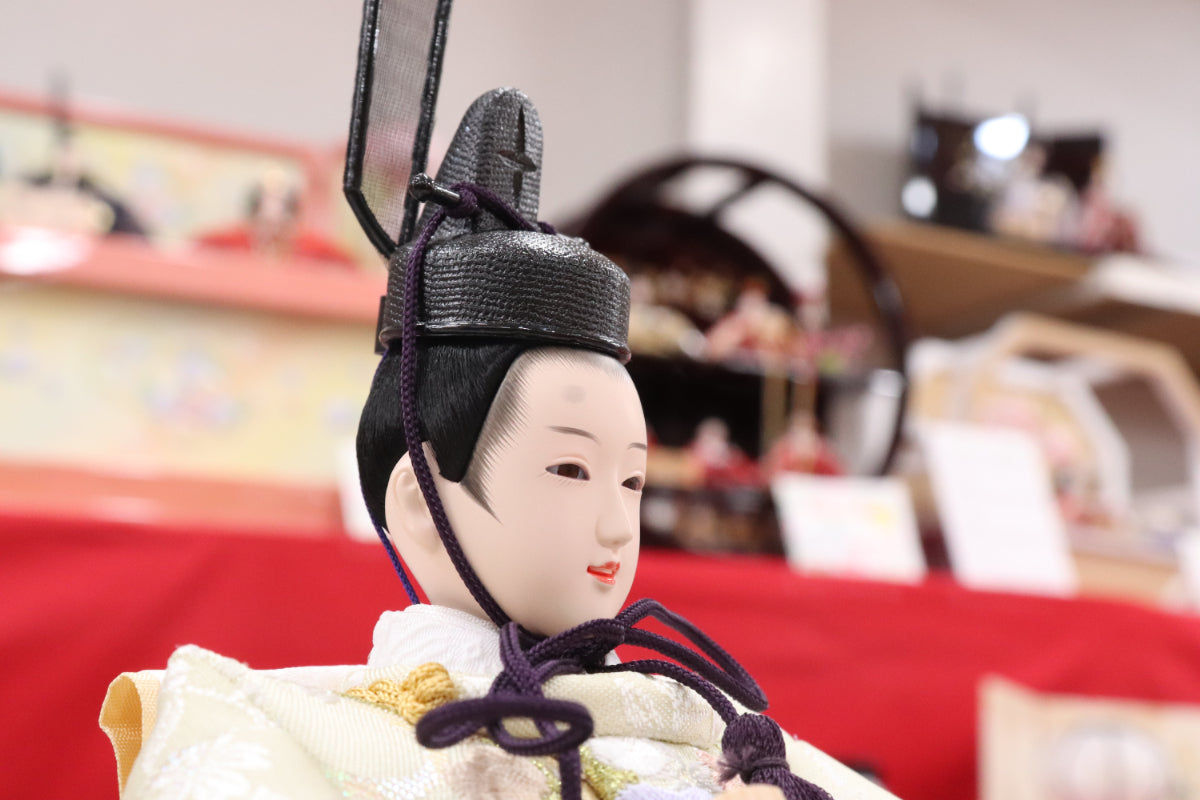 収納五人飾り雛人形セット(60cmx58cmx68cm)