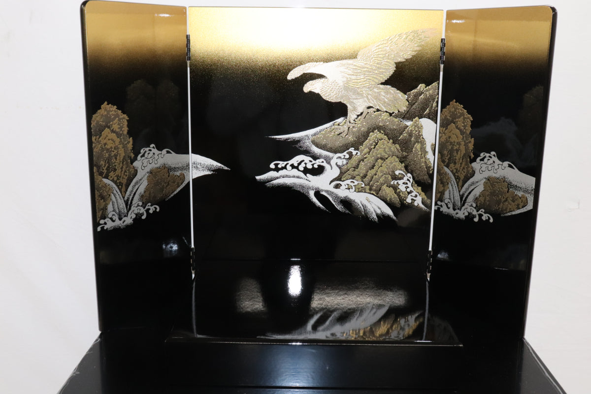 着用兜平飾り五月人形セット (60cmx45cmx78cm)【送料無料】