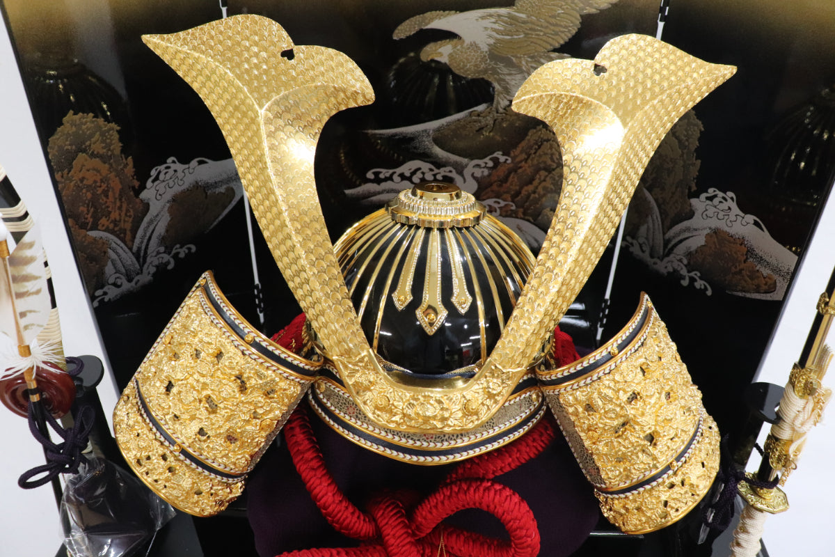 着用兜平飾り五月人形セット (60cmx45cmx78cm)【送料無料】