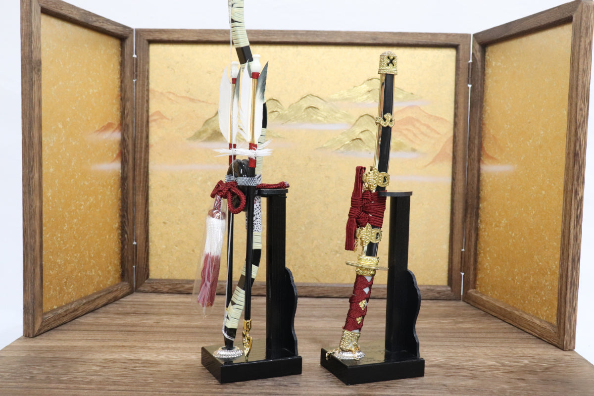 着用兜平飾り五月人形セット (65cmx50cmx83cm)【送料無料】
