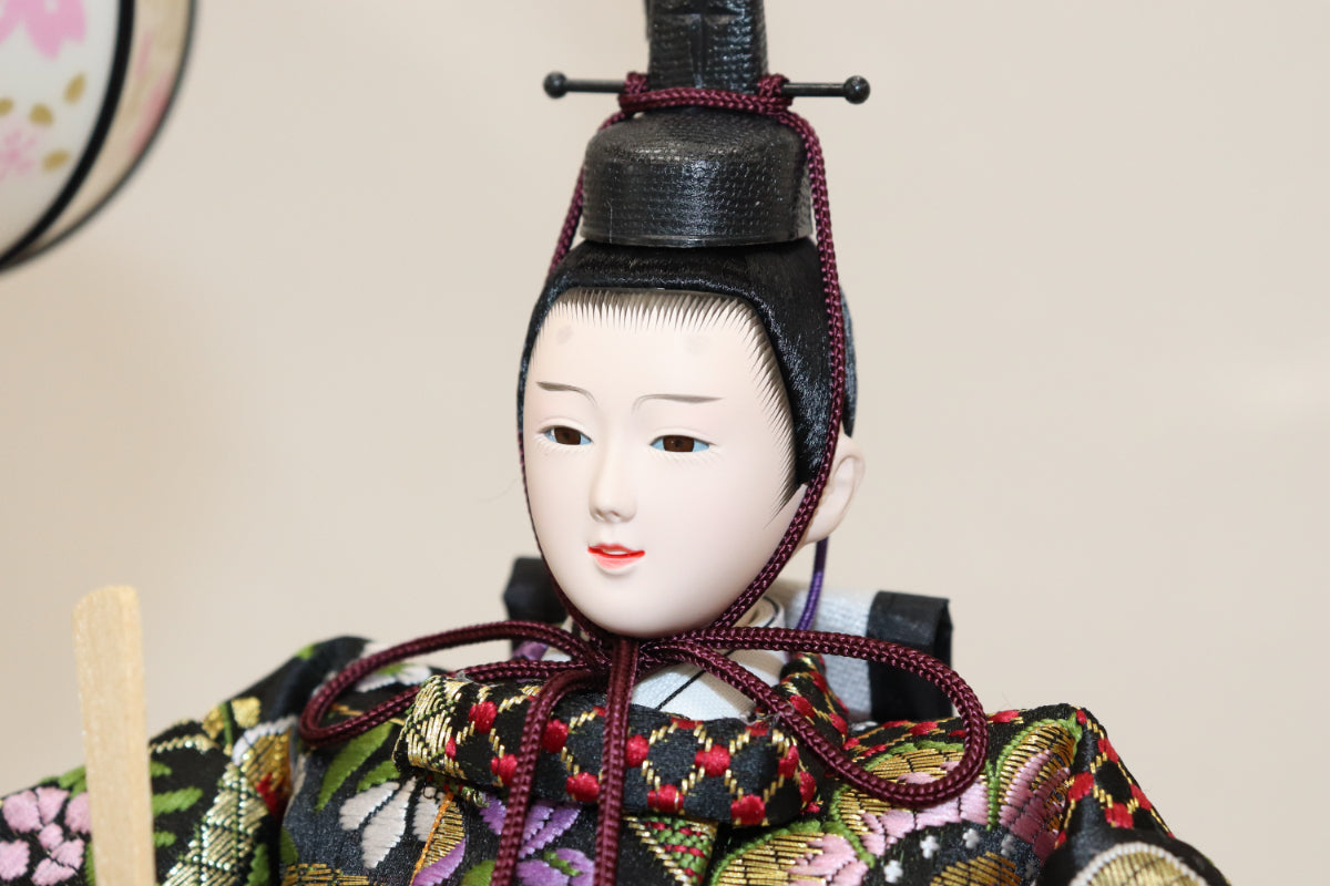 五人飾り雛人形ガラスケース (57cmx33cmx39cm)