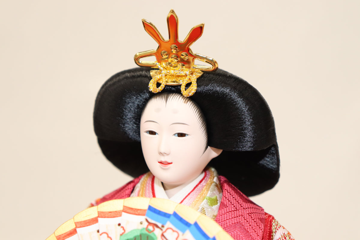 五人飾り雛人形ガラスケース (57cmx33cmx39cm)