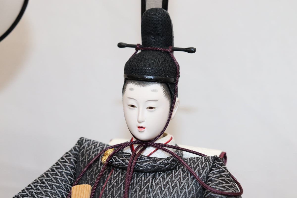 十五人飾り雛人形ガラスケース(58cmx40cmx55cm)