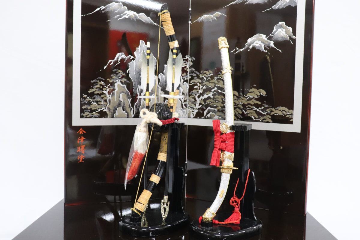 兜平飾り五月人形セット (54cmx41cmx55cm)【送料無料】