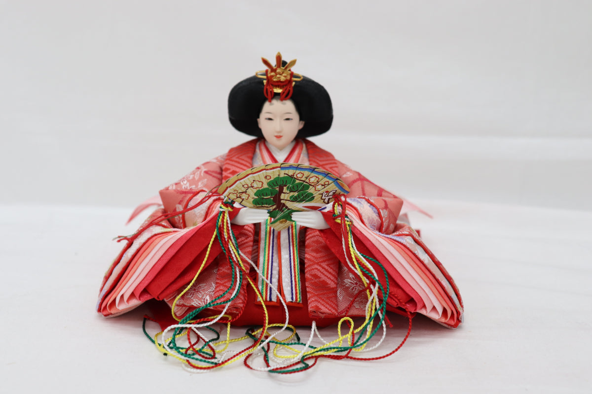収納五人飾り雛人形セット(60cmx58cmx68cm)