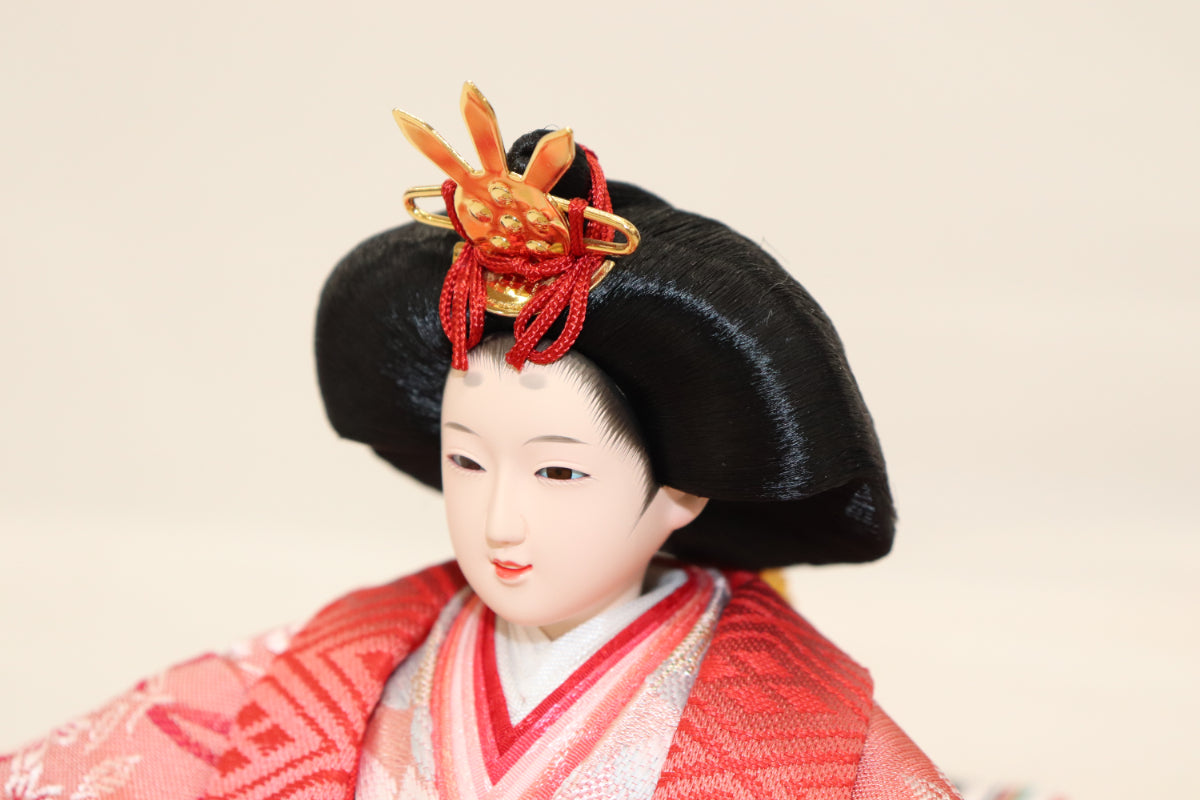 収納五人飾り雛人形セット(60cmx58cmx68cm)