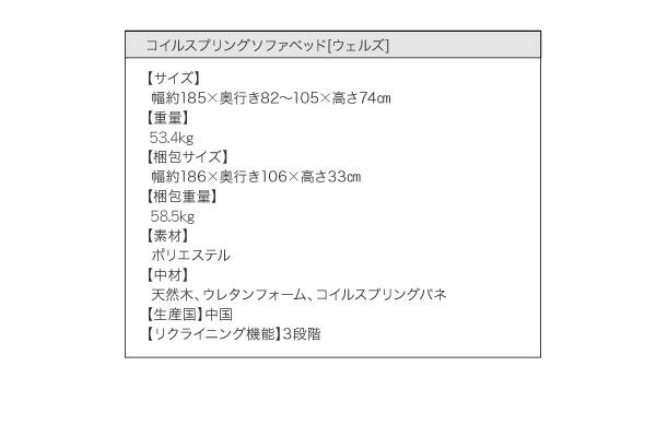 コイルスプリングソファベッド Welz ウェルズ