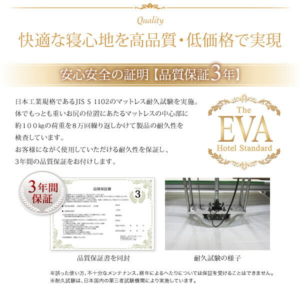 日本人技術者設計 快眠マットレス ホテルスタンダード ボンネルコイル EVA エヴァ