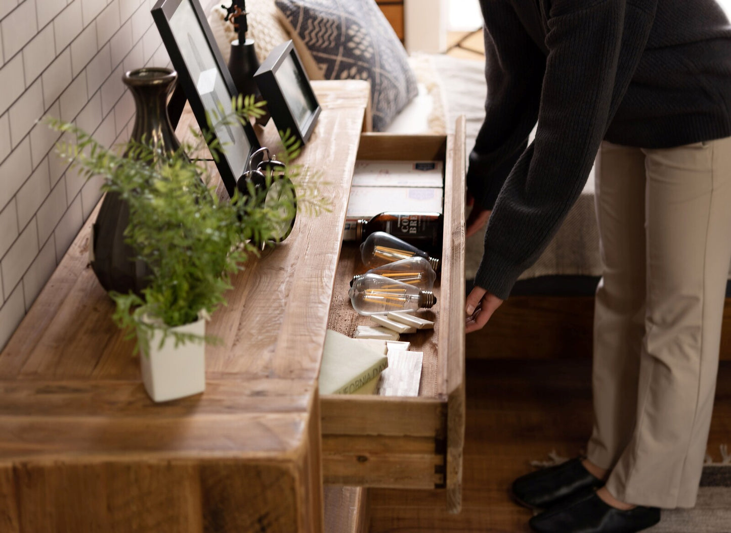 コンソール キャビネット 木製 収納棚 リビング収納 古材 ヴィンテージ コンソールテーブル サイドボード