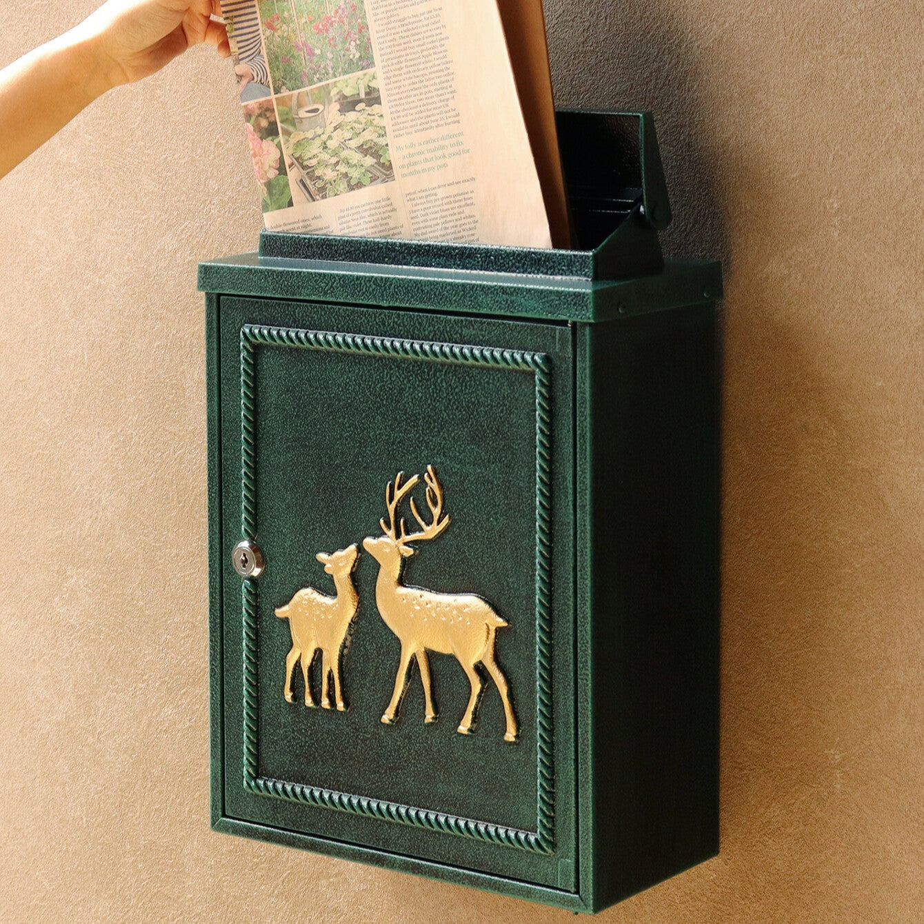 鋳物壁掛けポスト　Deer-ディアー-　