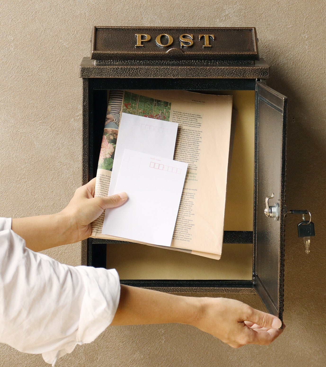 鋳物壁掛けポスト　Musical note-ミュージカルノート-　