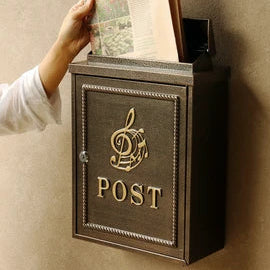 鋳物壁掛けポスト　Musical note-ミュージカルノート-　