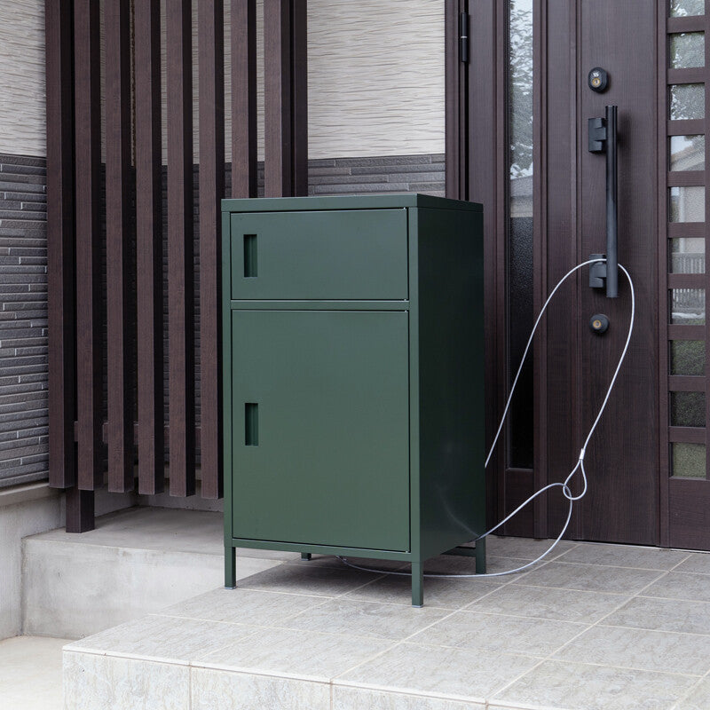 DELIO宅配ボックス 2ドア ハイタイプ BK/BR/GN/WH