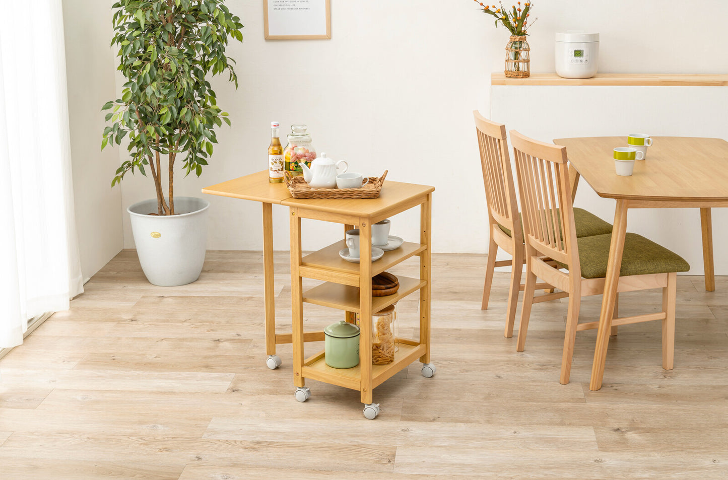 片バタキッチンワゴン 3段 4段