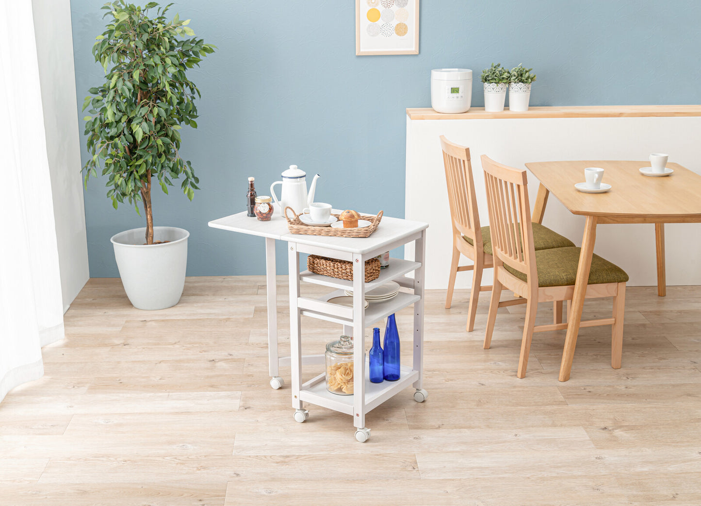 片バタキッチンワゴン 3段 4段