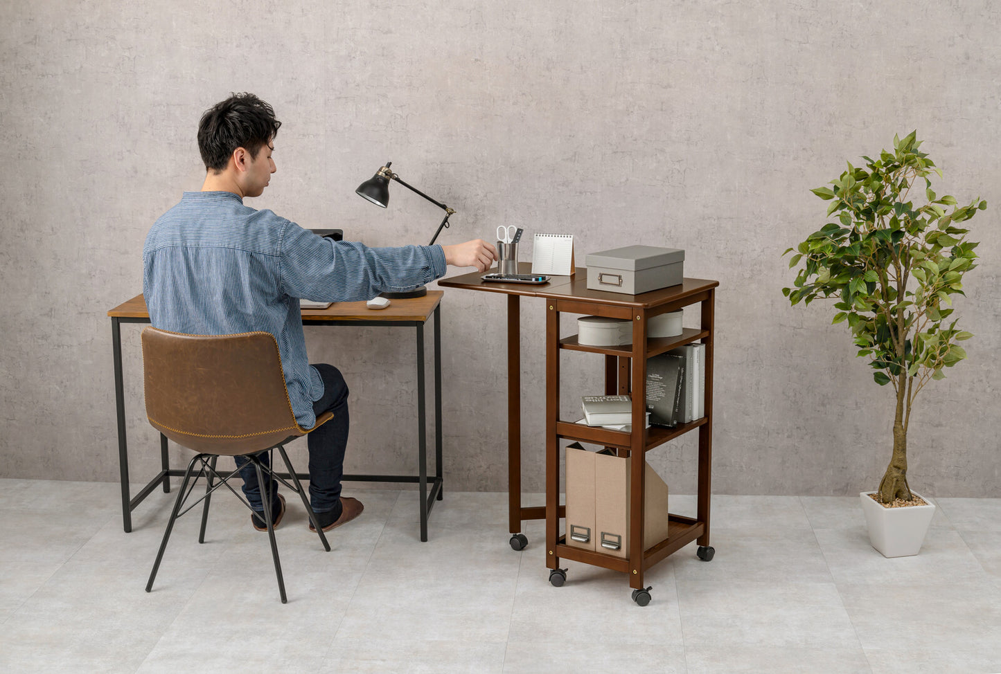 片バタキッチンワゴン 3段 4段