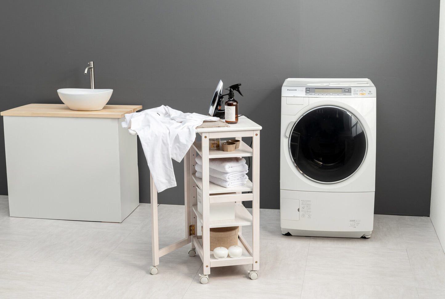 片バタキッチンワゴン 3段 4段