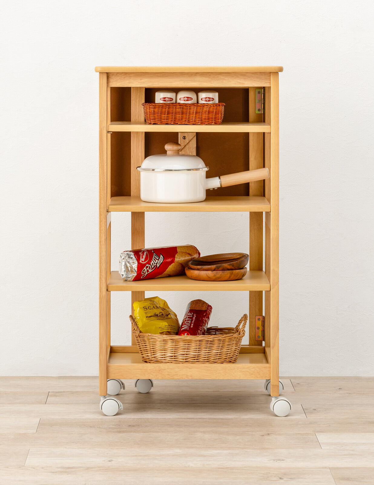 片バタキッチンワゴン 3段 4段