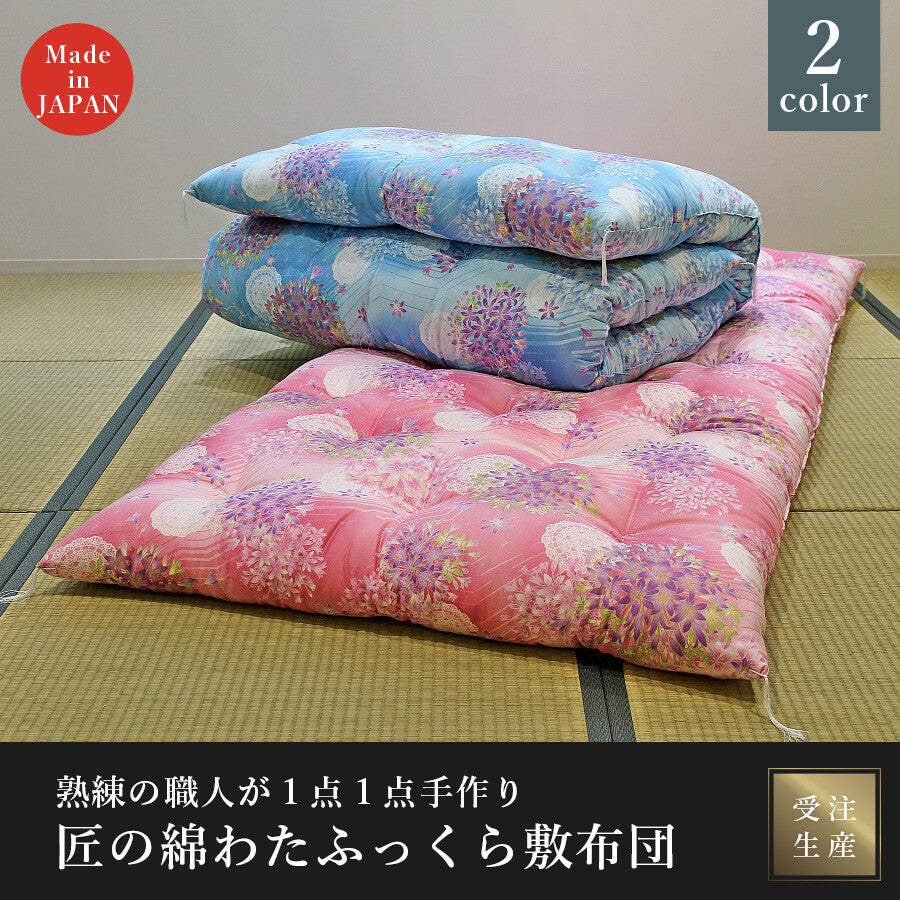 【日本製】匠の手作り綿わたふっくら敷布団　❷ー❷