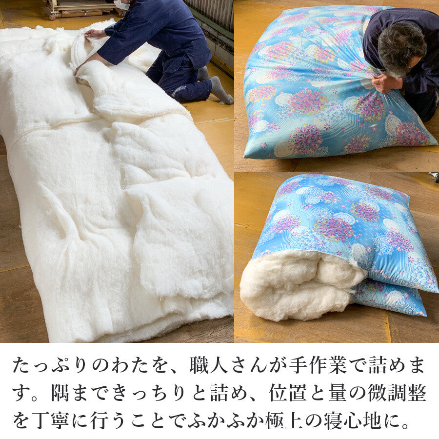 【日本製】匠の手作り綿わたふっくら敷布団　❷ー❷