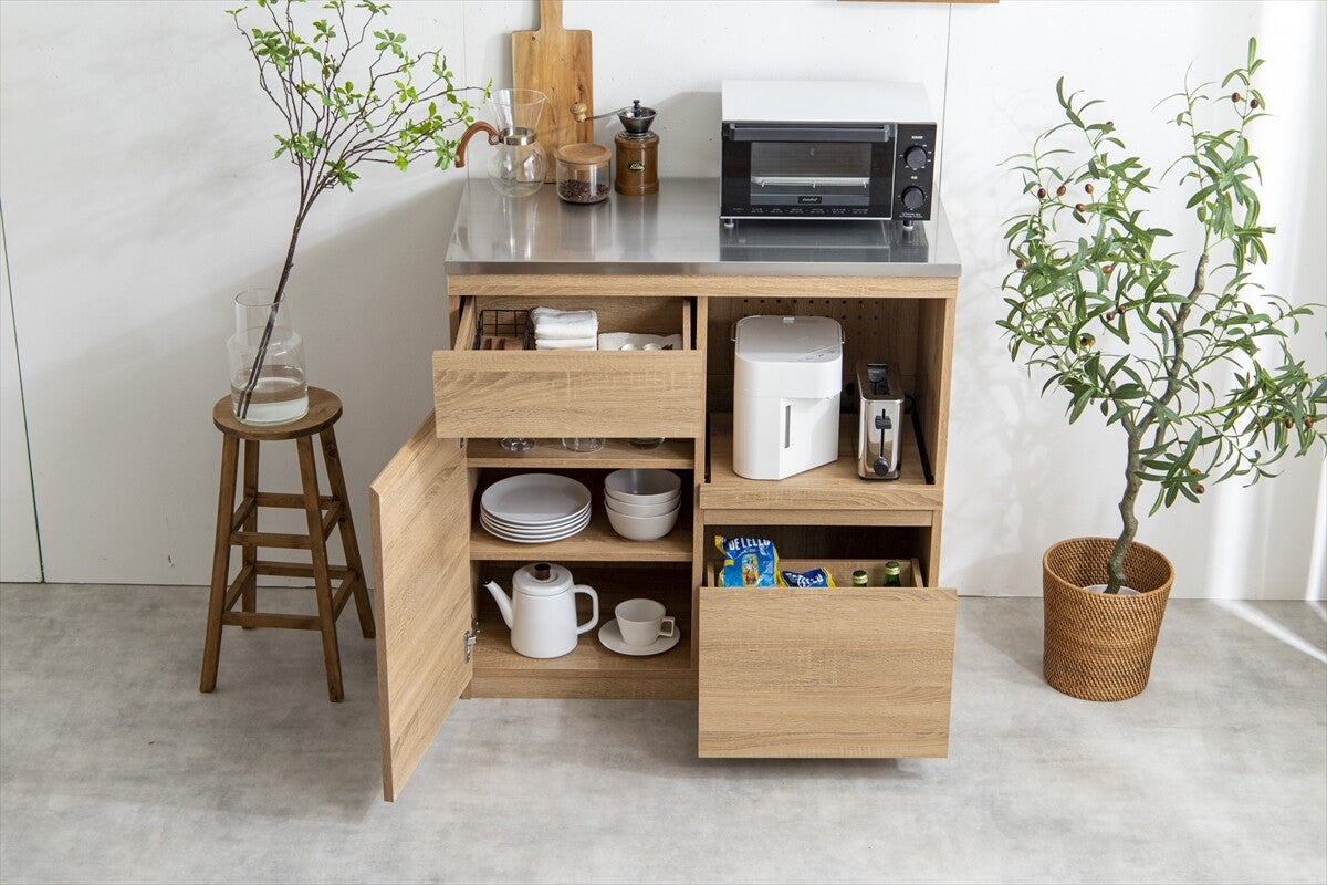 【幅90cm】Feliz ステンレス天板レンジ台