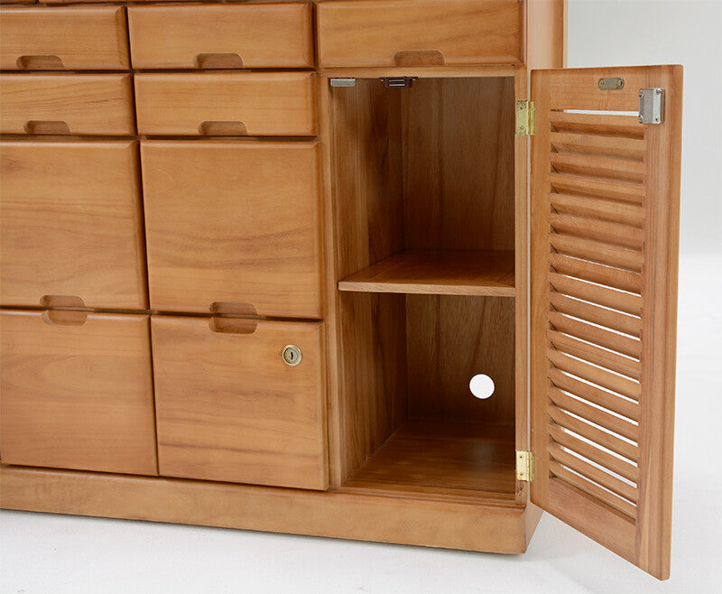 天然木鍵付き引き出しいっぱいFAX台 コンセント付き 76cm幅 96cm幅