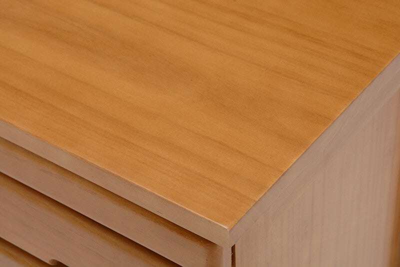 天然木鍵付き引き出しいっぱいFAX台 コンセント付き 76cm幅 96cm幅