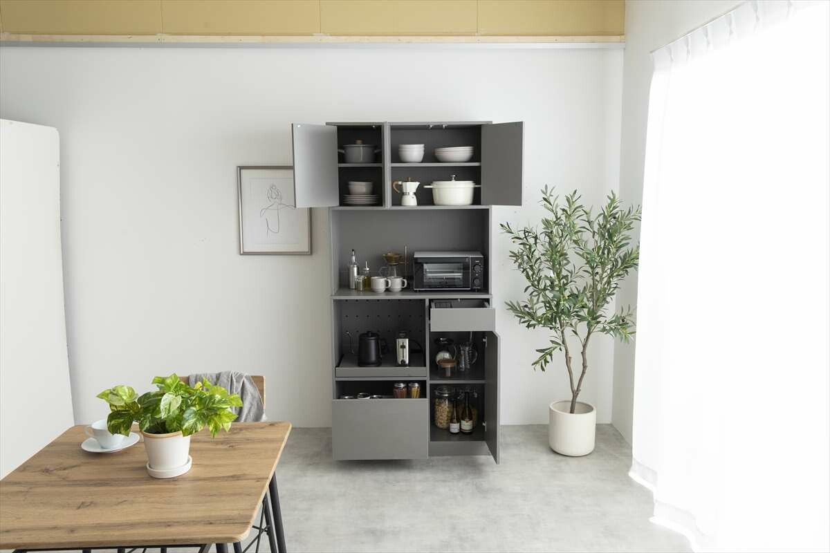 【幅88cm】Conina 食器棚