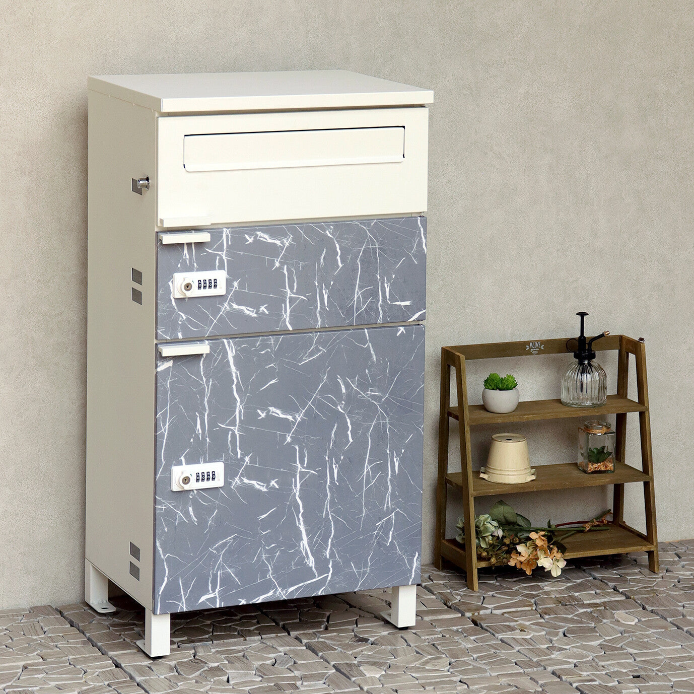 宅配ボックス付ポスト　Pietro-ピエトロ-　宅配2段タイプ