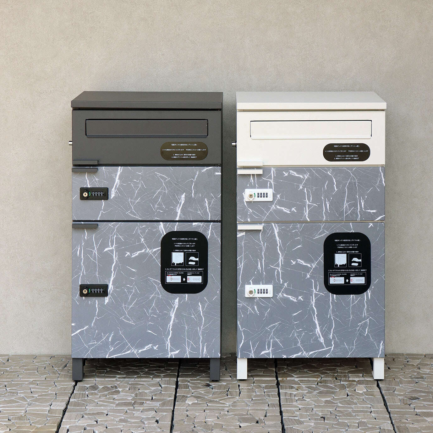 宅配ボックス付ポスト　Pietro-ピエトロ-　宅配2段タイプ