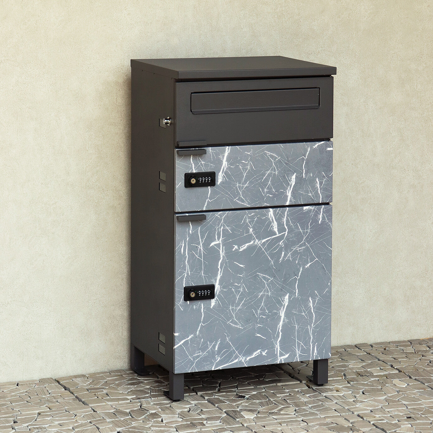 宅配ボックス付ポスト　Pietro-ピエトロ-　宅配2段タイプ