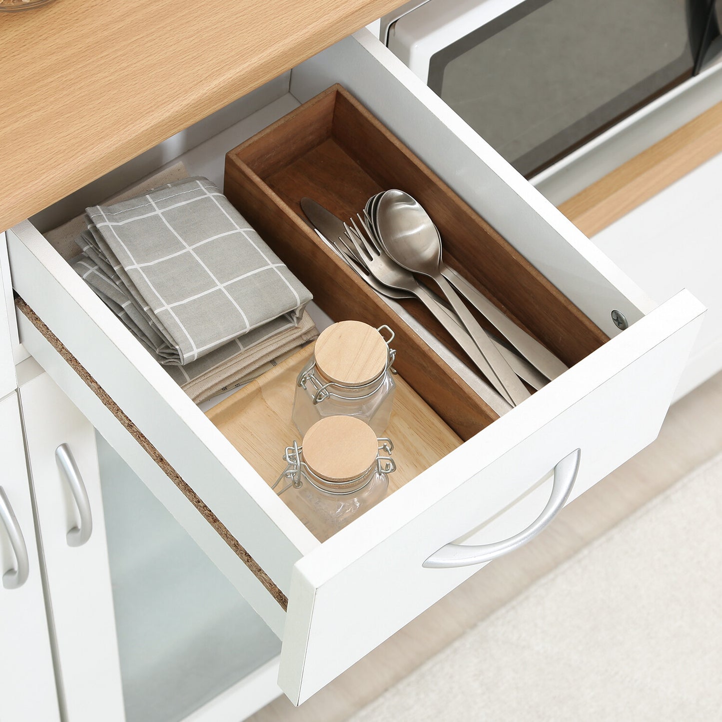 キッチンカウンター サージュ WH×NA 120幅　